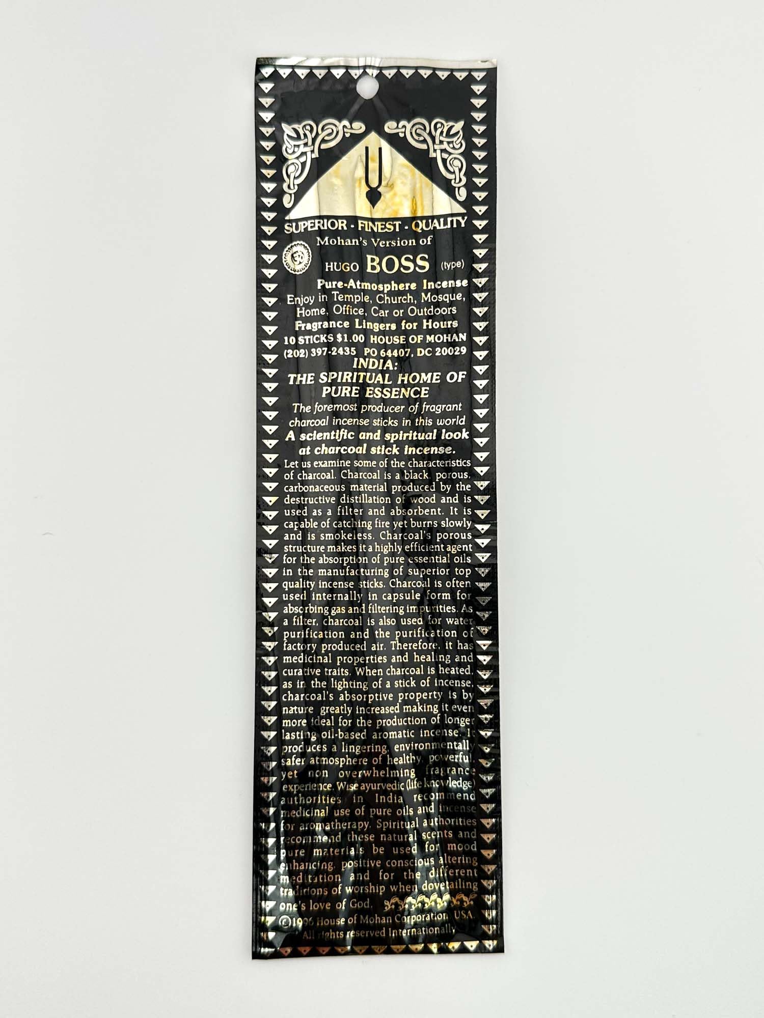 MohanIncense Boss Scent 1 Pack 250 Sticks (8 Inches Tall) - (Boss)