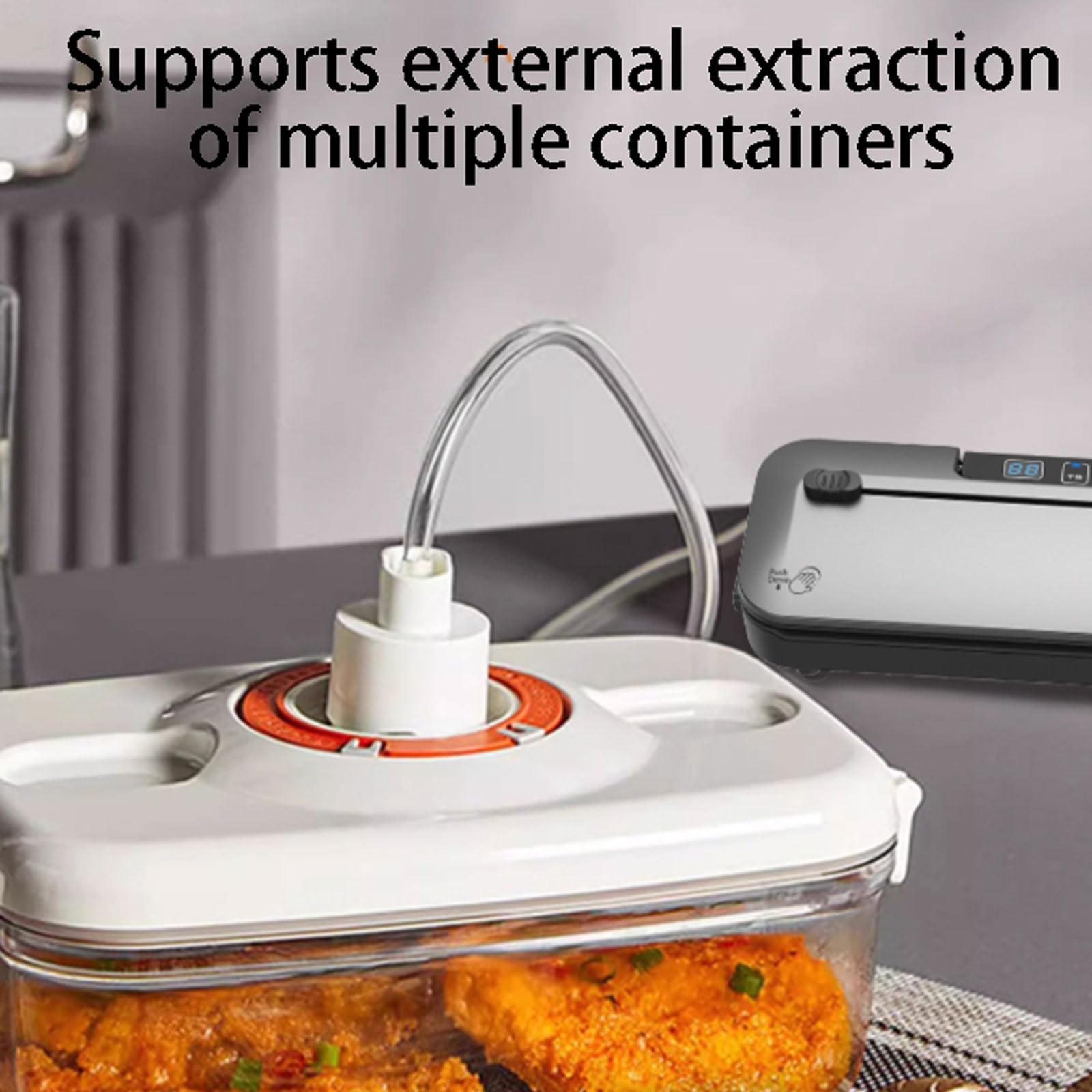 Portatile Sigillatore sottovuoto in plastica Potente Macchina per sigillatore per aspirapolvere di conservazione Completamente Automatica con Lama Scorrevole Esterna Potente