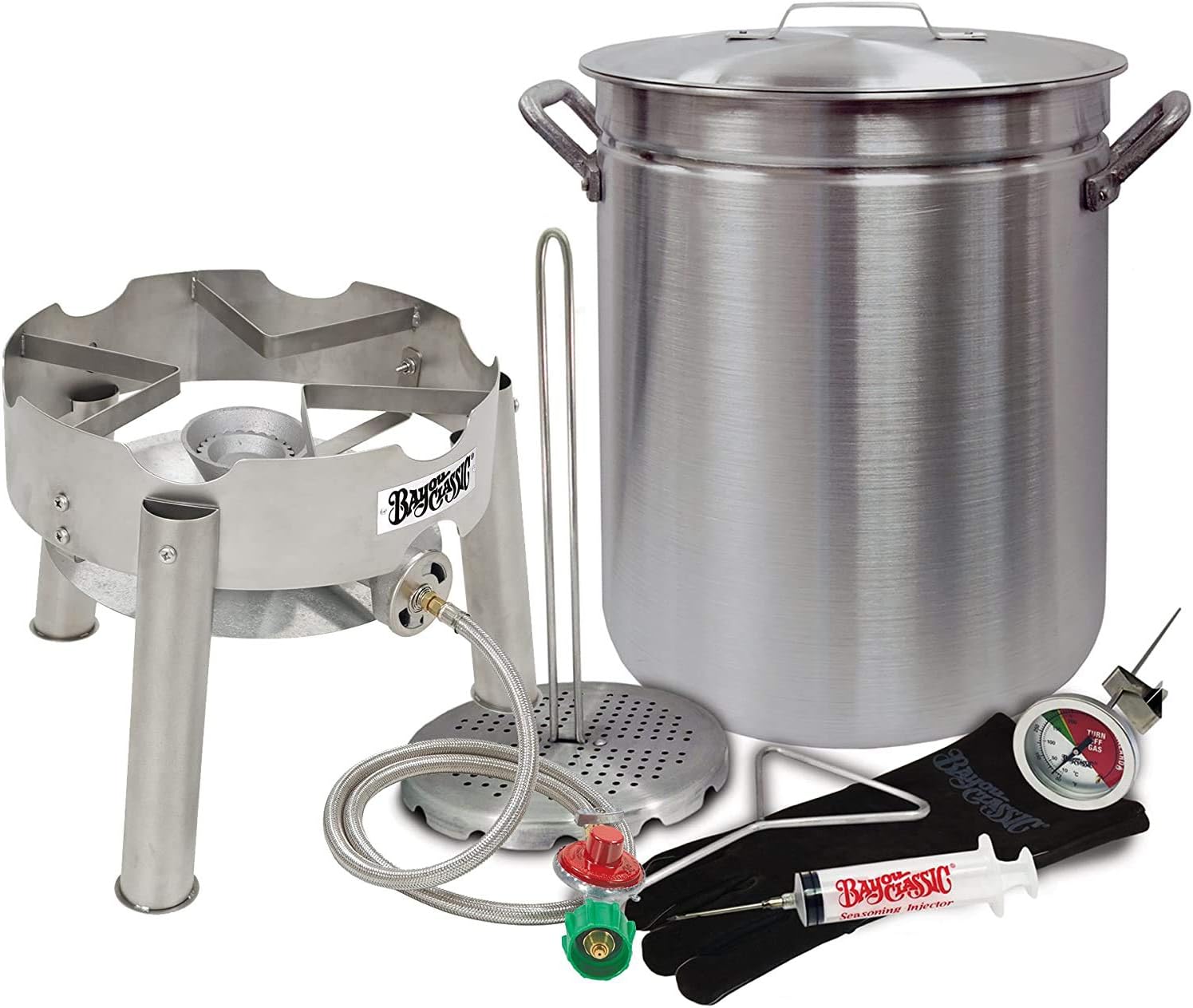 Oversized Turkey Deep Fryer Kit 42 Quart Aluminum "GRAND GOBBLER" for 25+ LBS