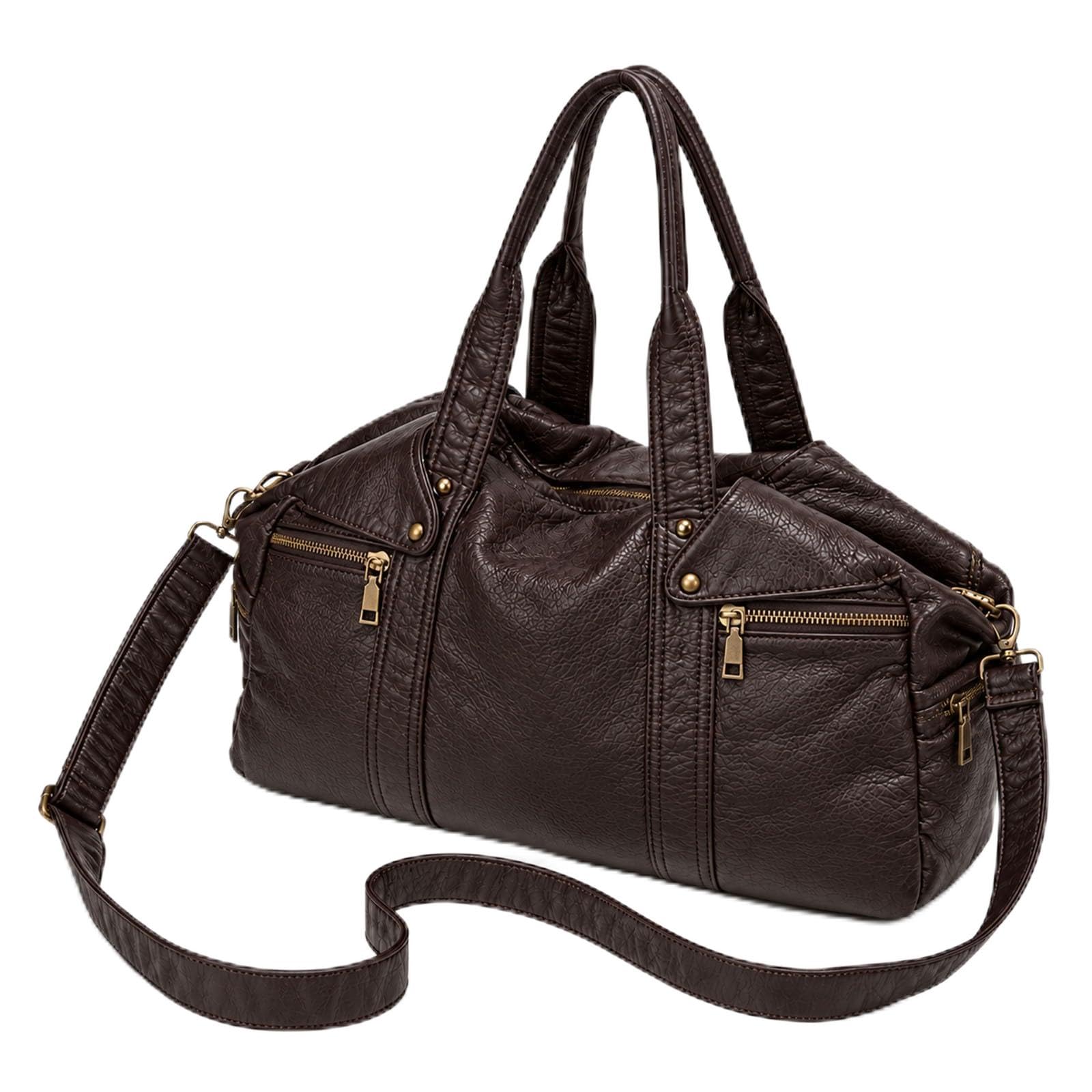Bolso Mujer Grande, Vintage City Bag Y2K de Cuero PU, Tote Bag Hobo