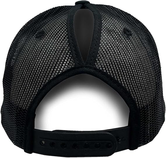Harley-Davidson Women's Rhinestone Ponytail Curved Bill Mesh Trucker Hat Black