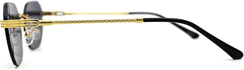 Miniatura 3 de SA106 Art Nouveau Luxury 90s Rimless OG Oval Sunglasses