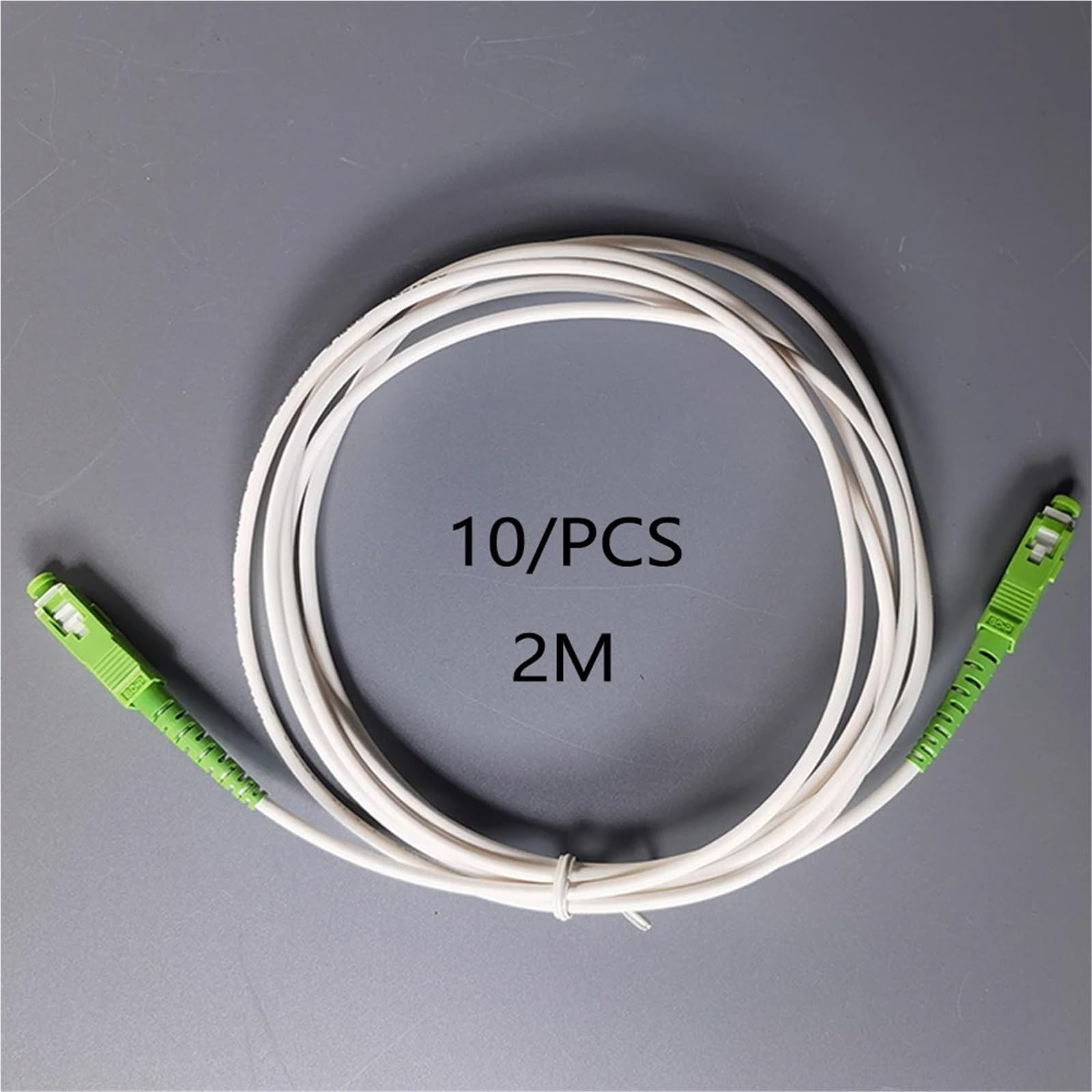 10/PCS Fibra Optica S-SC Simplex Mode Optical Fiber Patch Cord FTTH 1.5M/2M Indoor Patch Cord(10 PCS 2M)