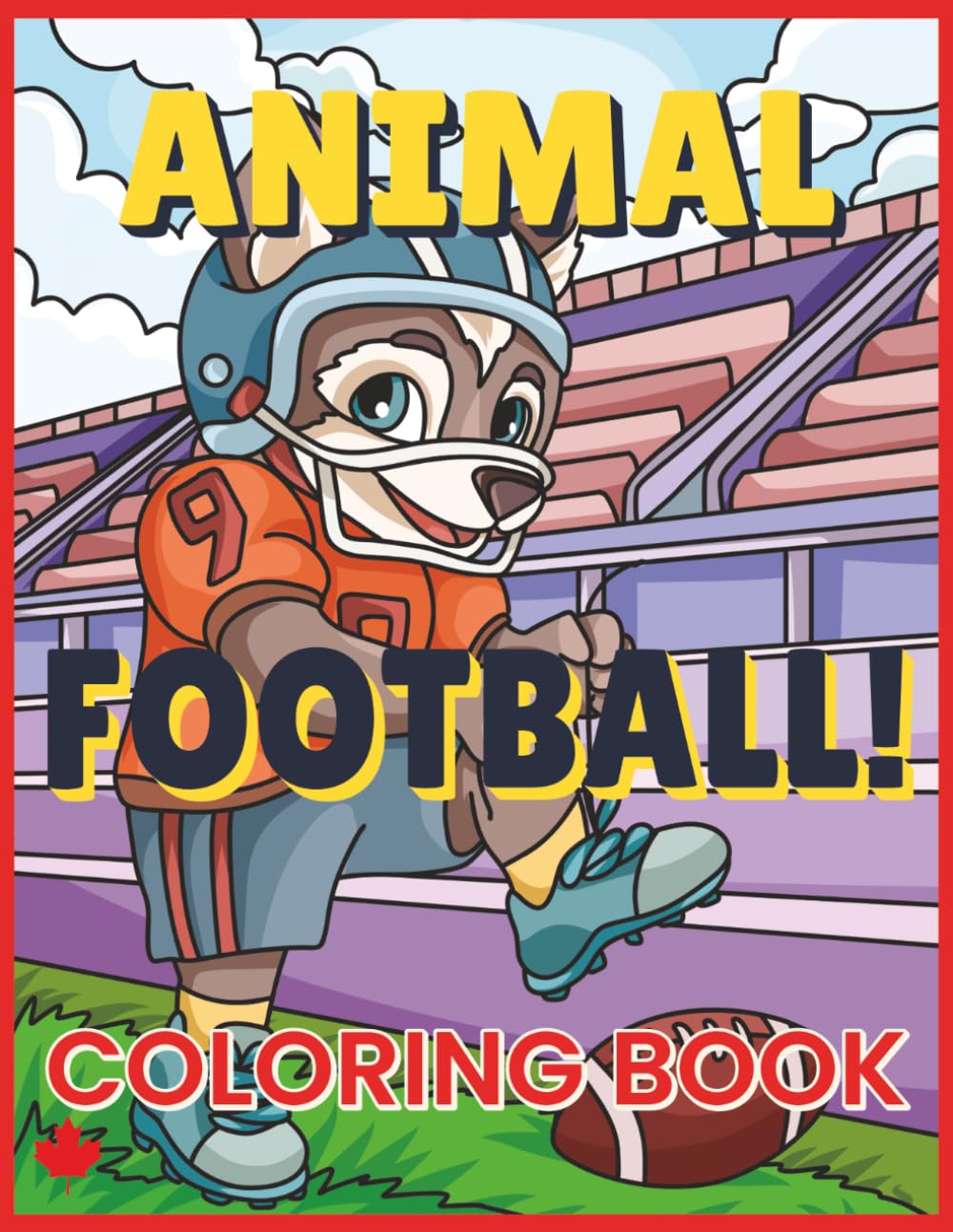 Animal Football Coloring Book for Kids: 30 Human-Illustrated Cute Animals Playing Football | Bold and Easy Coloring Pages for Ages 4–8