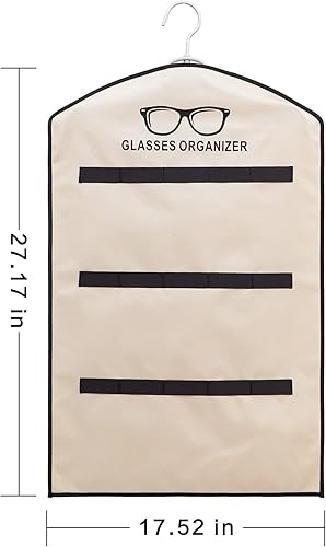 Miniatura 2 de TRIUMPH VISION Organizador de lentes de sol colgantes, soporte para gafas, 30 ranuras para lentes, organizador de pared, organizador de múltiples