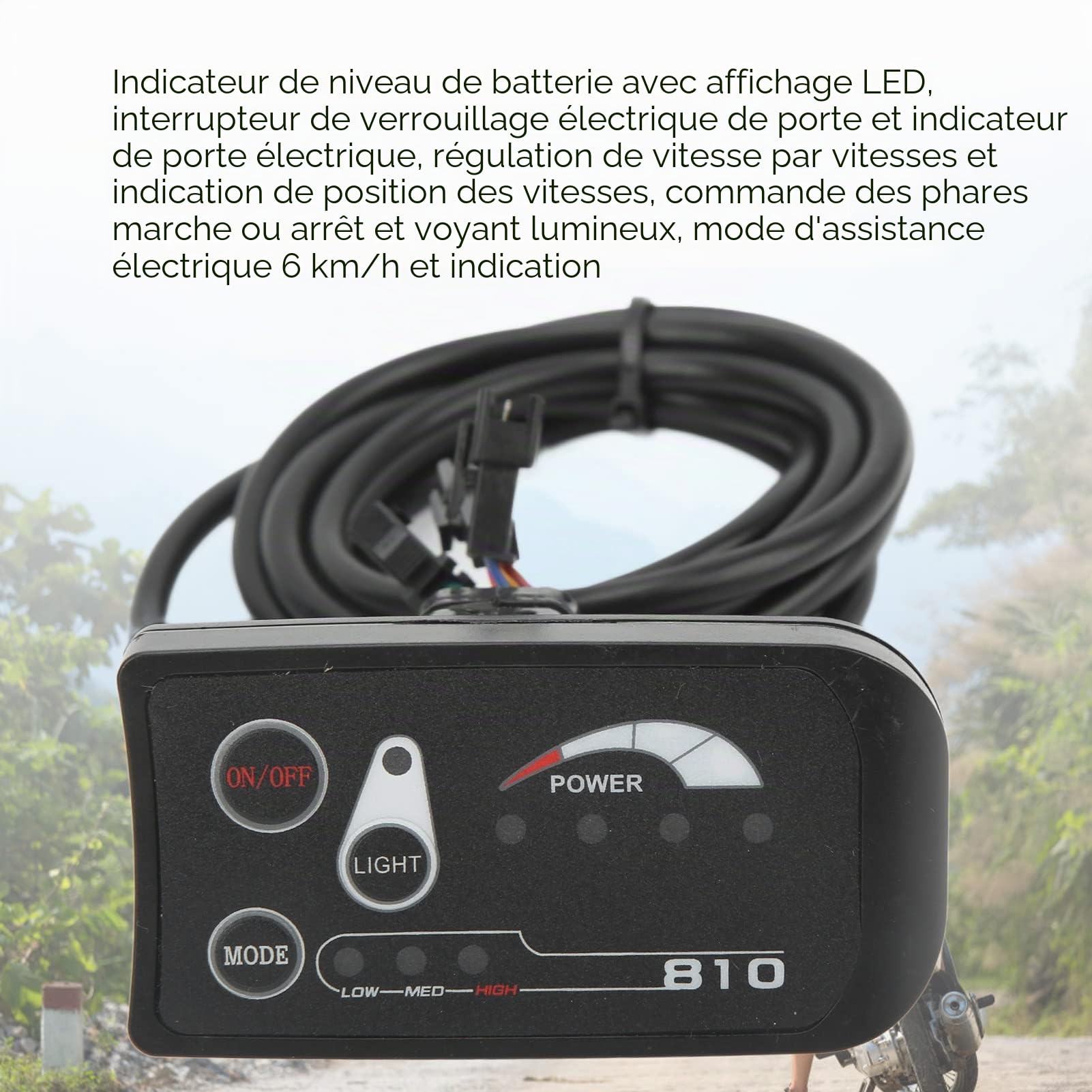 Kit de Contrôleur de Vélo électrique, Contrôleur de Moteur sans Balais de Vélo électrique 36V 250W 350W avec Panneau 810LED