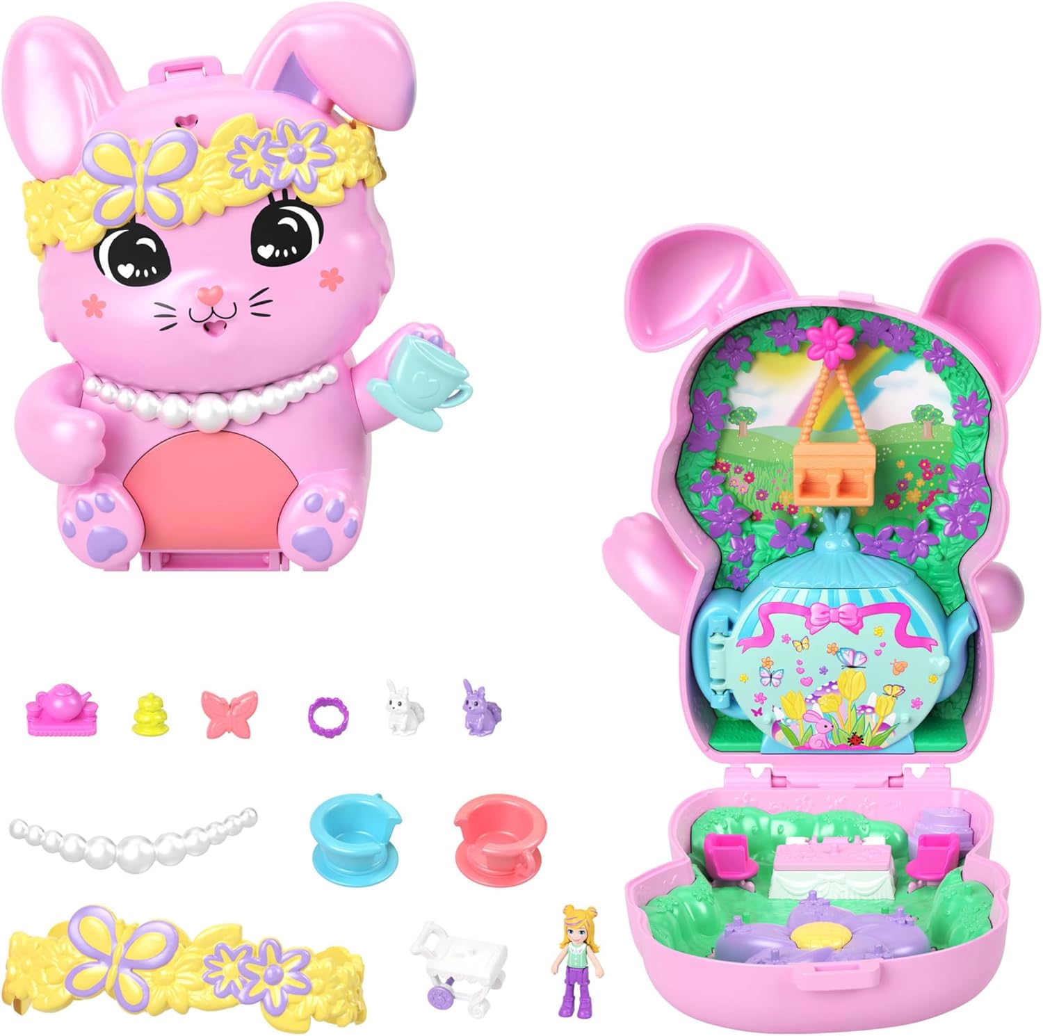 Estuche de juego Polly Pocket Conejito fiesta del té por 9,99€