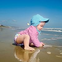 Vista 12 de green sprouts Sombrero de natación con solapa para bebé Blanco