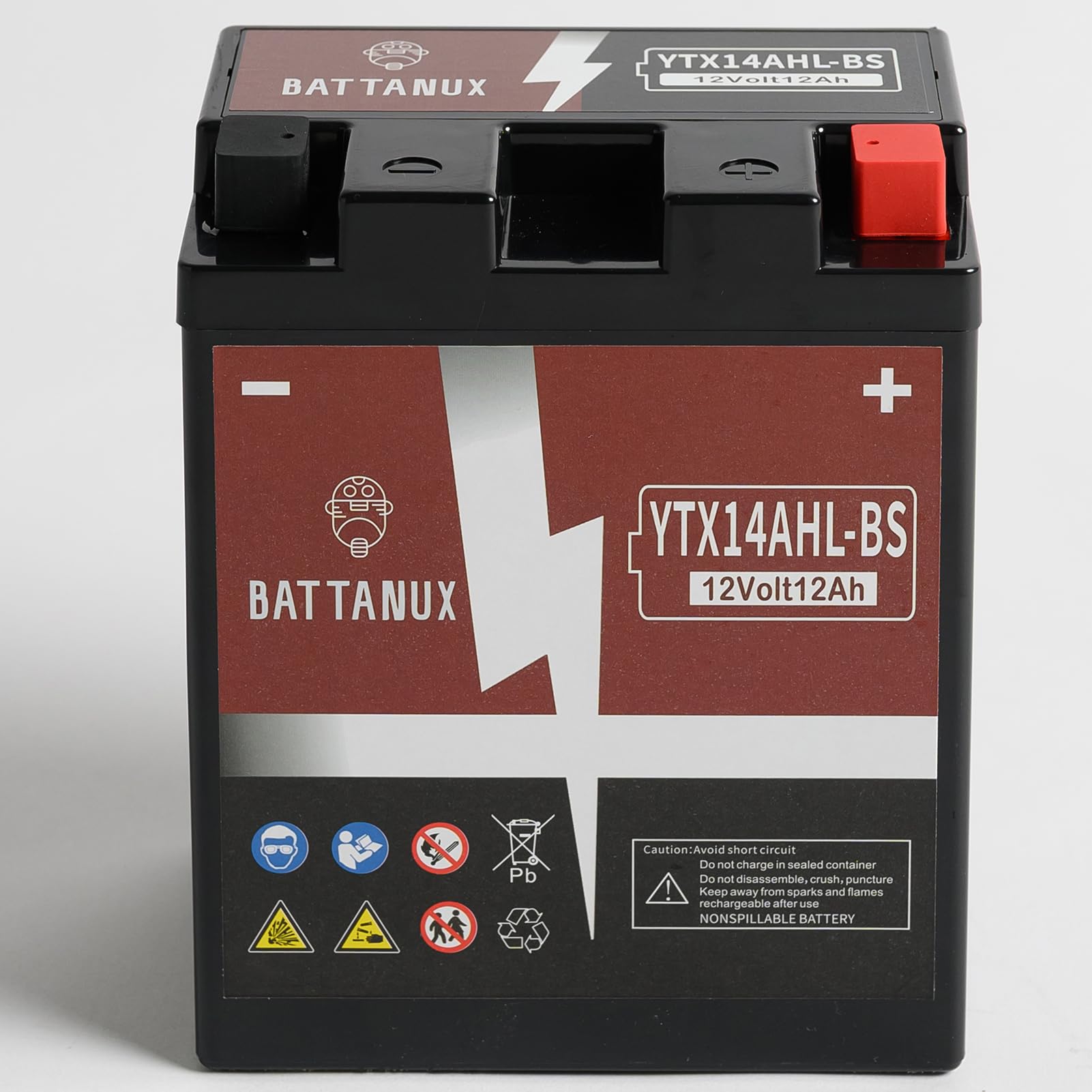 YB14L-A2 YTX14AHL-BS 12V 14Ah AGM Motorrad Batterie – Hohe Kapazität, Wartungsfrei, Auslaufsicher, Sofort Einsatzbereit für Motorrad, ATV & UTV
