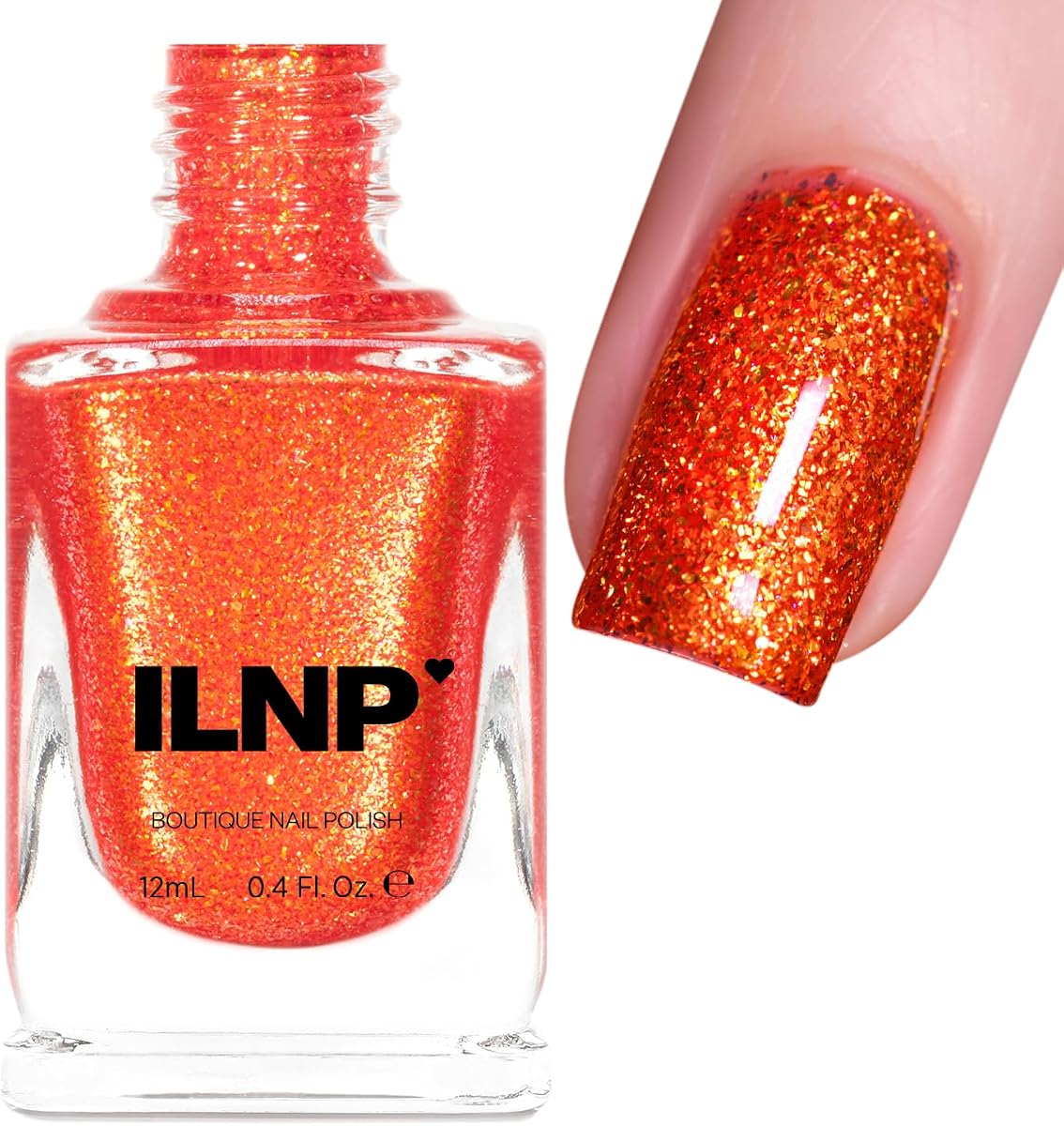 ILNP Carved - Jack-O'-Lantern Orange Shimmer Nail Polish