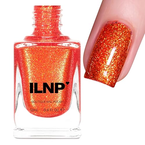 ILNP Carved - Esmalte de uñas naranja brillante Jack-O'-Lantern
