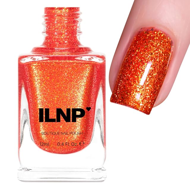 ILNP Carved - Jack-O-Lantern Orange Shimmer Nail Polish