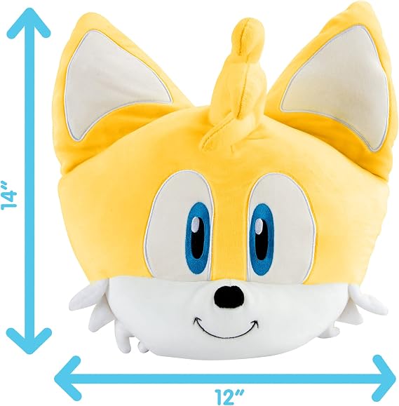Club Mocchi Mocchi Sonic the Hedgehog Plush - Tails Plushie - Squishy Collectible Sonic Toys - Cute Plushies and Room Decor - 15 inch