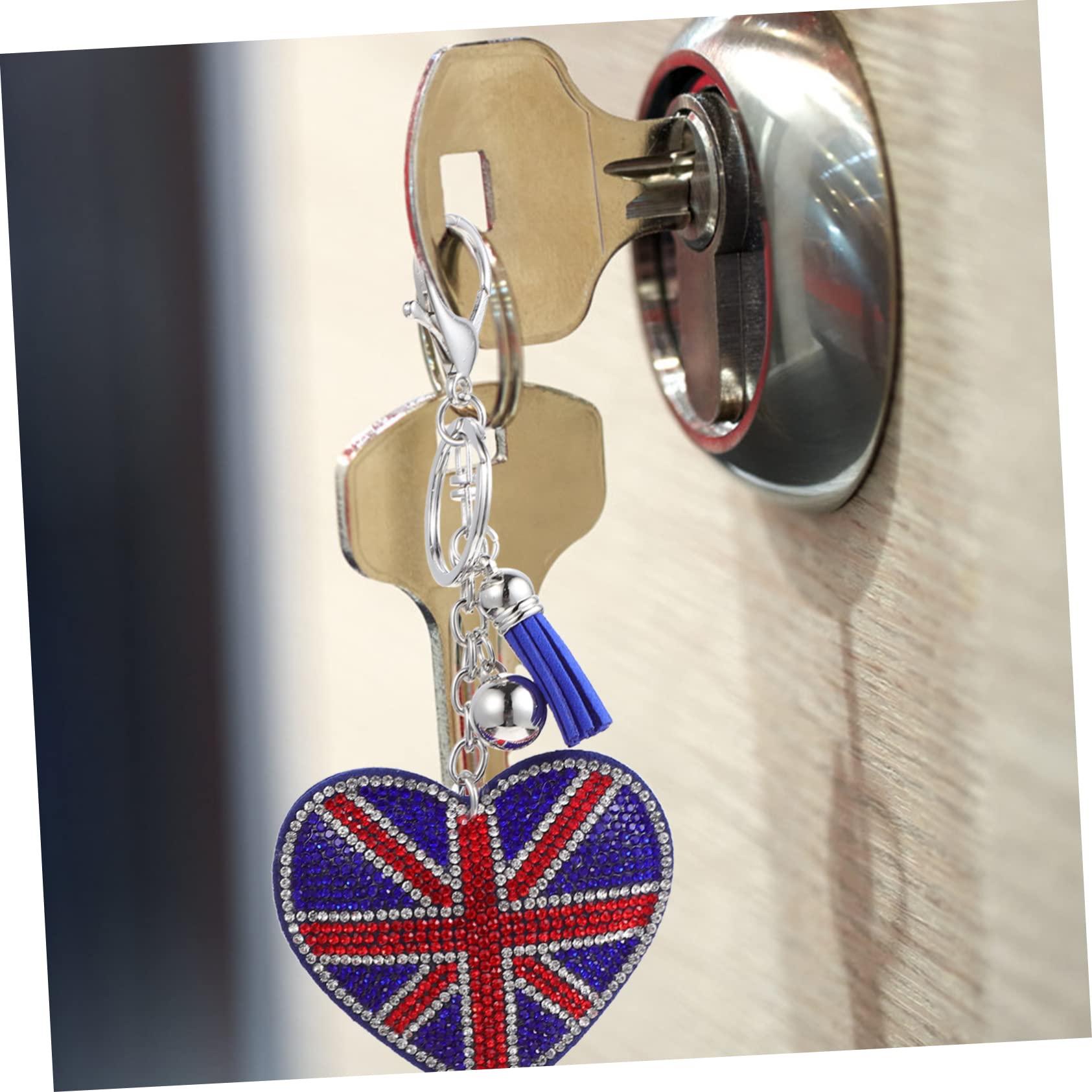 Schlüssel Bund Dekoration Union Jack-souvenirs Schlüsselanhänger Weinachts Weihnachten Schlüsselringe Dekorativer Schlüsselring Legierung