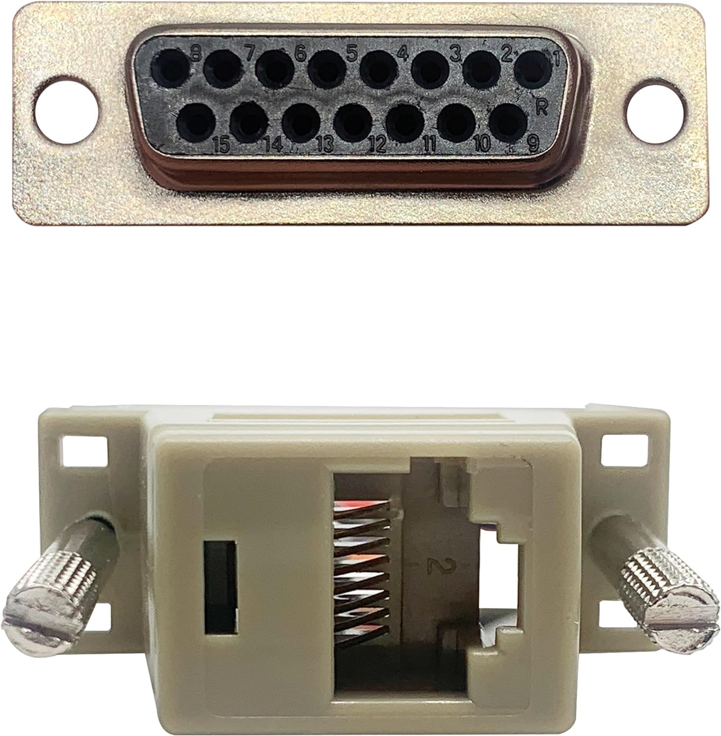 Lot De 4 Adaptateurs DB15 Vers RJ45 (2 Mâles + 2 Femelles) – Connexion Série Sur Réseau Ethernet Cat5e/Cat6