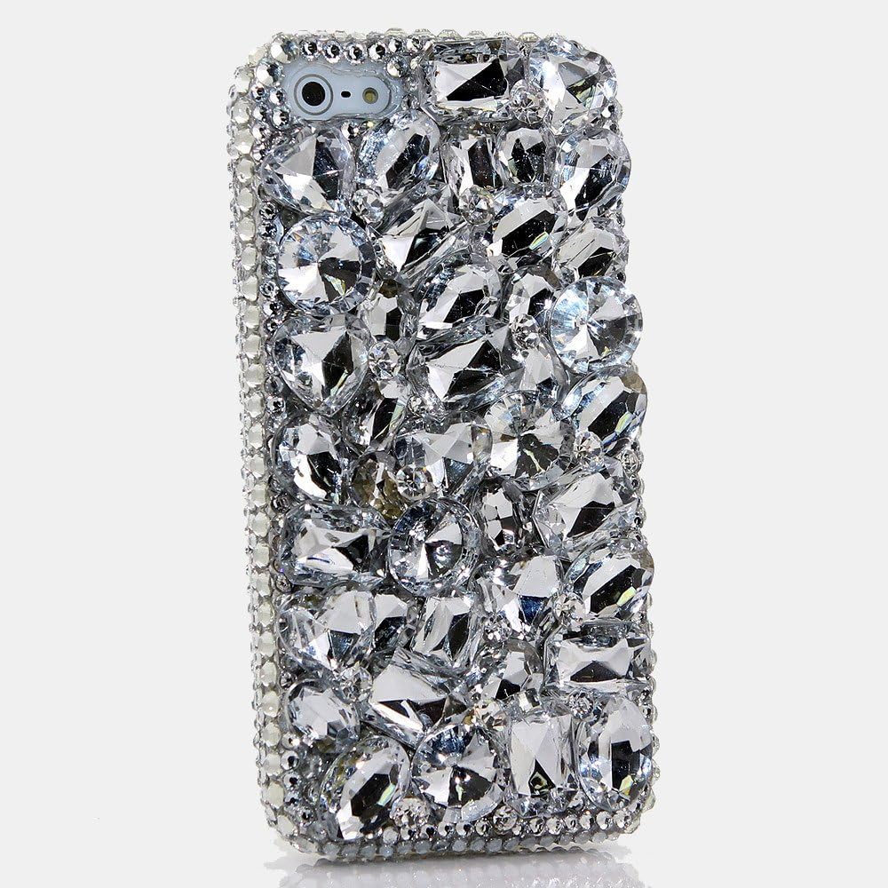 iPhone 6S Bling Case, iPhone 6 Case - LUXADDICTION® [Premium Quality] 3D Handmade Crystallized Bling Case Swarovski Crystals Diamond Sparkle Clear Stones Design Cover for iPhone 6 / 6S