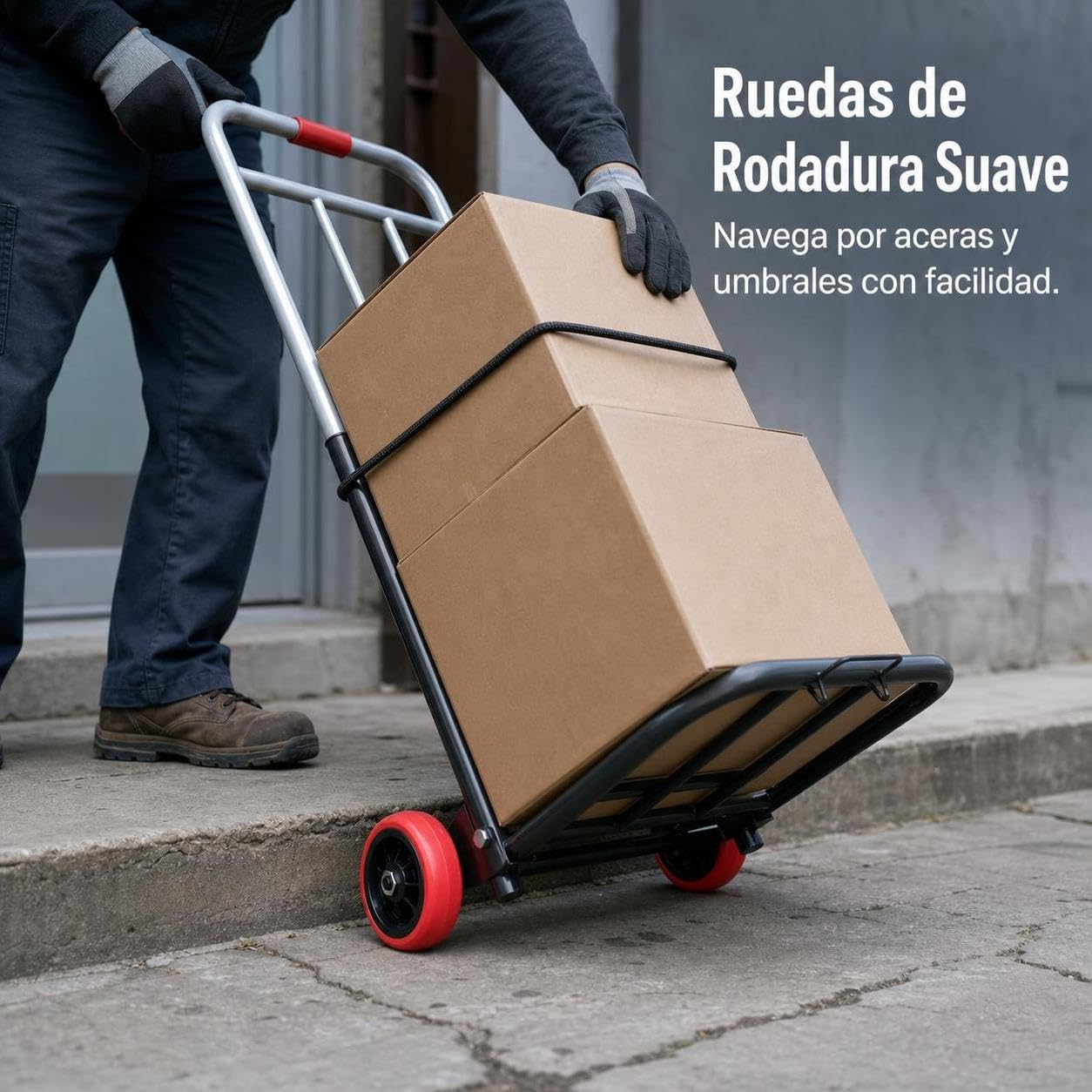 Manual Plegable Metal 200 kg, Acero Inoxidable, Carga máxima 200 kg, Cuerda elástica, Acero al Carbono, para Hogar, para Maletas, Rueda de Goma Resistente al, Grande 32