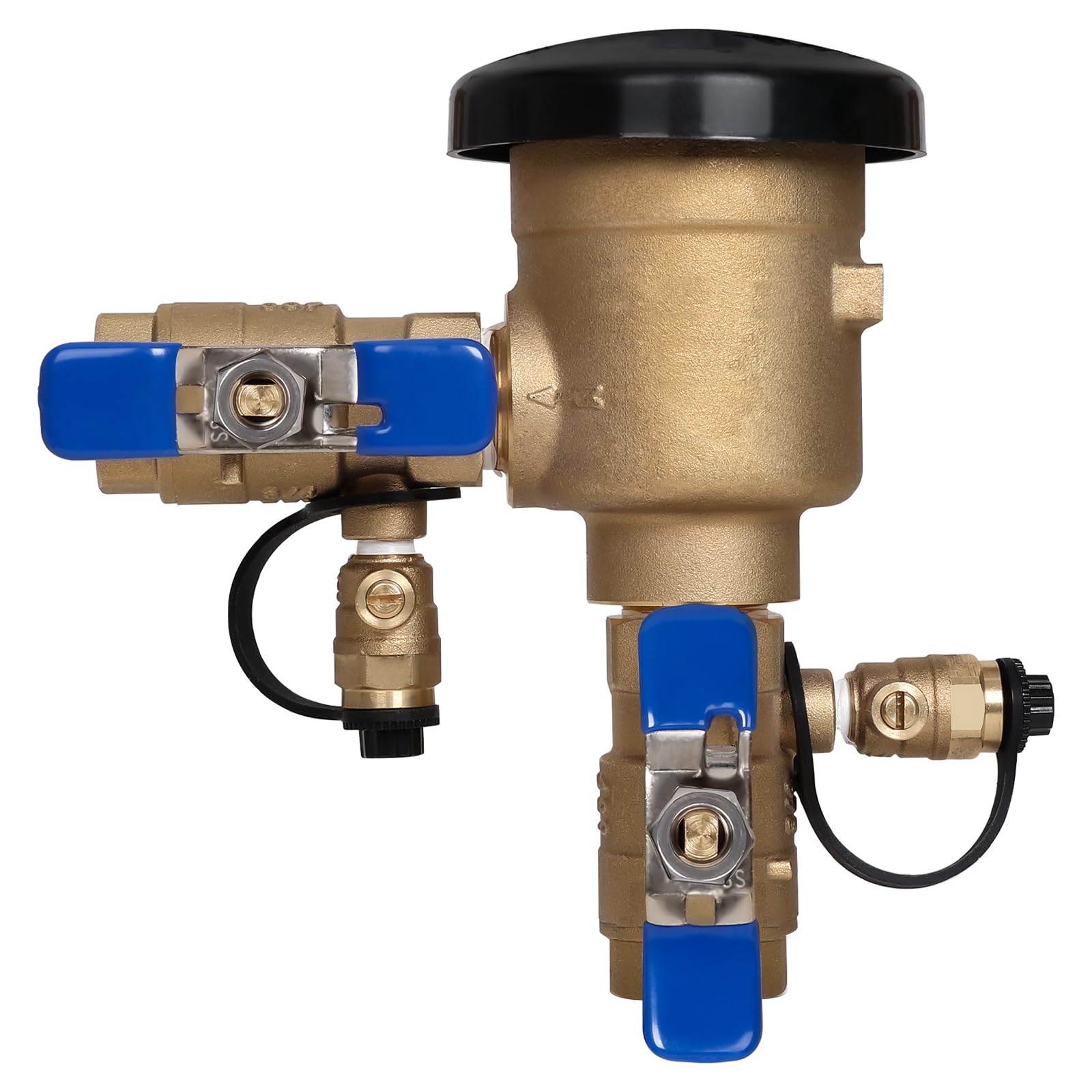 1/2" Brass Pressure Vacuum Breaker, Max 400PSI Sprinkler Backflow Preventer for Non-Potable Systems Like Irrigation & Industry