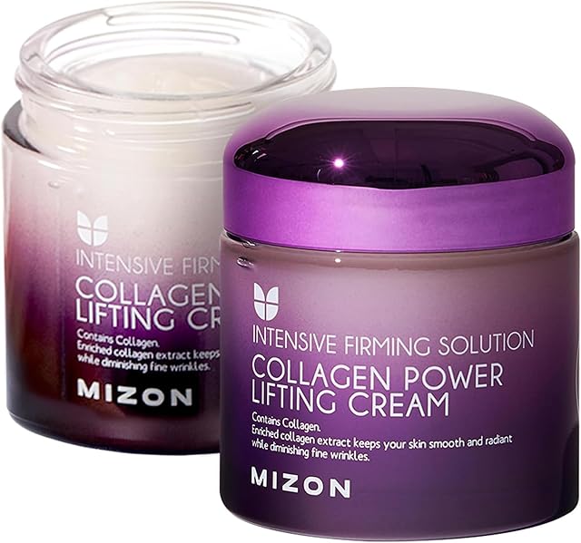[Mizon] Power Lifting Krem kolagenowy (75ml) Przeciwzmarszczkowy i intensywnie nawilżający na dzień i na noc, 75% kolagen morski, redukuje drobne linie i plamy starcze, koreańska pielęgnacja skóry