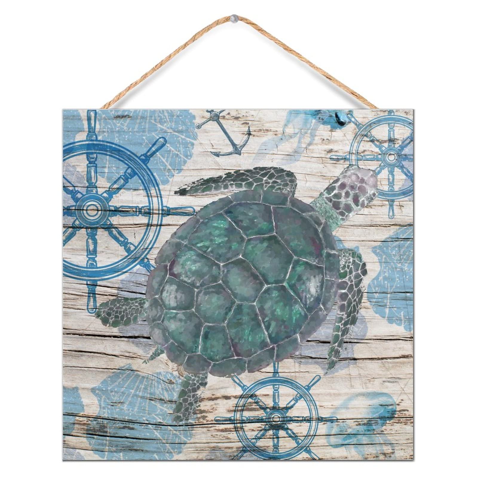Panneau vertical inspirant mer en bois pour cadeau maison