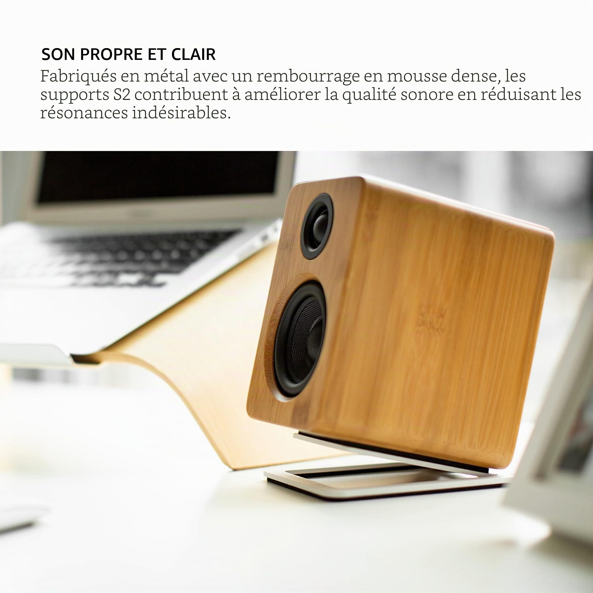 Kanto S2 Desktop Speaker Stand (White)