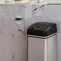 Vista 20 de iTouchless 3 Gallon Sensor Pink Bathroom Trash Can, Your Purchase Supports The Breast Cancer Research Foundation, 10 Liter Slim Touchless Small