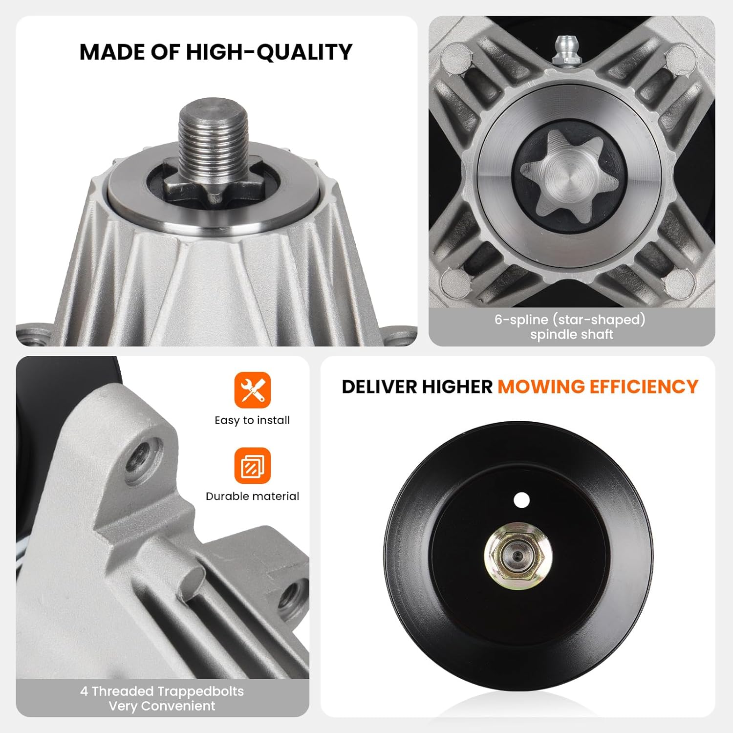 618-06978 Spindle 918-06978 Assembly 54 inch Deck Fit for Cub Cadet RZT-L54 RZT-LX54 RZT-S54 ZT1-54 XT1-ST XT1-GT XT2-GX, for Troy-Bilt MustangXP Bronco TB2454, for Craftsman G8400 Z6900 Lawn Mower