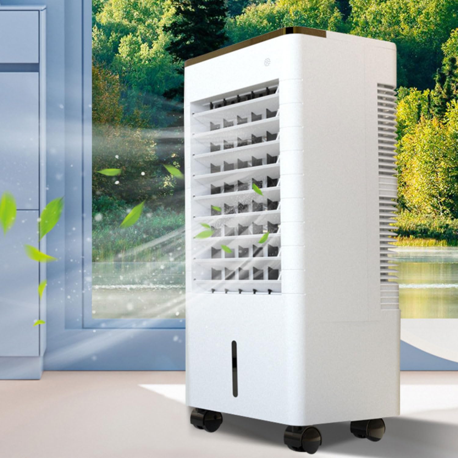 Swamp Cooler 3-IN-1 Evaporative Air Cooler with Display & Remote Windowless Portable Air Conditioners with Ice Cooling, 12H Timer,3Speeds, 90° Oscillation, Air Cooler Fan for Home Office