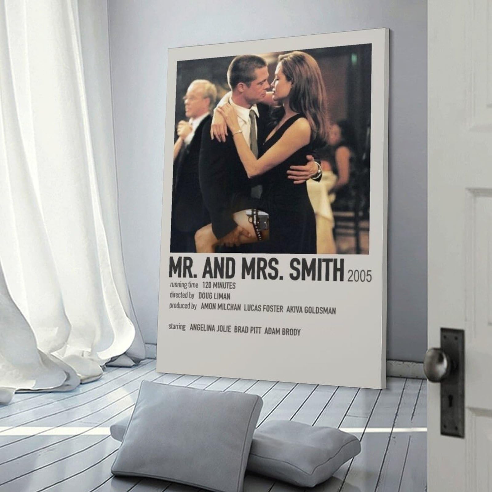 Affiche Mr. & Mrs. Smith - Impression Toile 50x75 Cm Sans Cadre - Décoration Murale Chambre/salon - 7