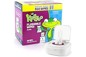 Kandoo Flushable Wipes: Premium Sensitive Unscented Baby & Kid's Cleansing Cloths