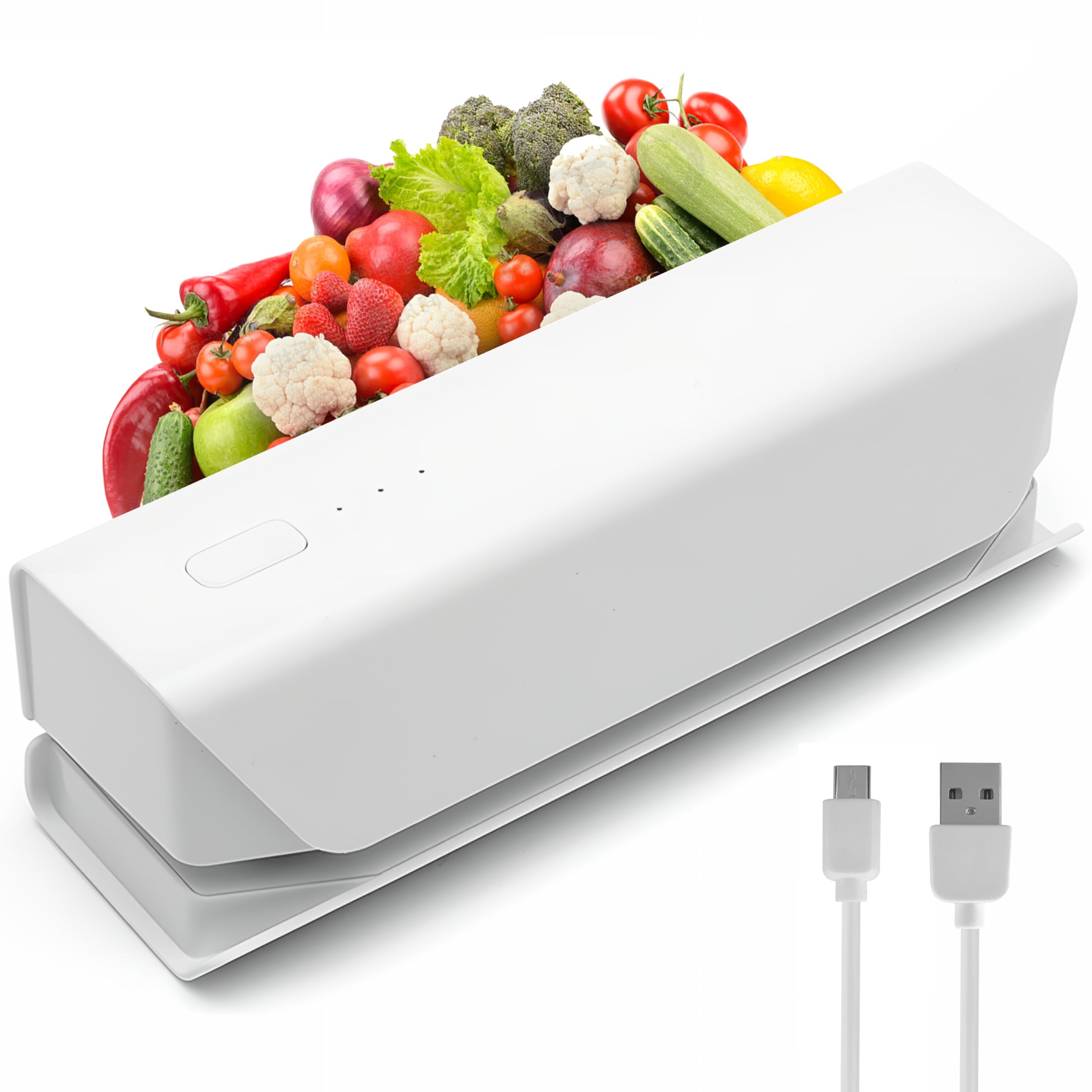 Melisandex, Mini Bag Sealer, Type-C Rechargeable Bag Sealer with 3 Sealing Modes, Portable Heat Sealing Machine with 3.93 Inch Heat Strip for Chip Bags and Plastic Bags