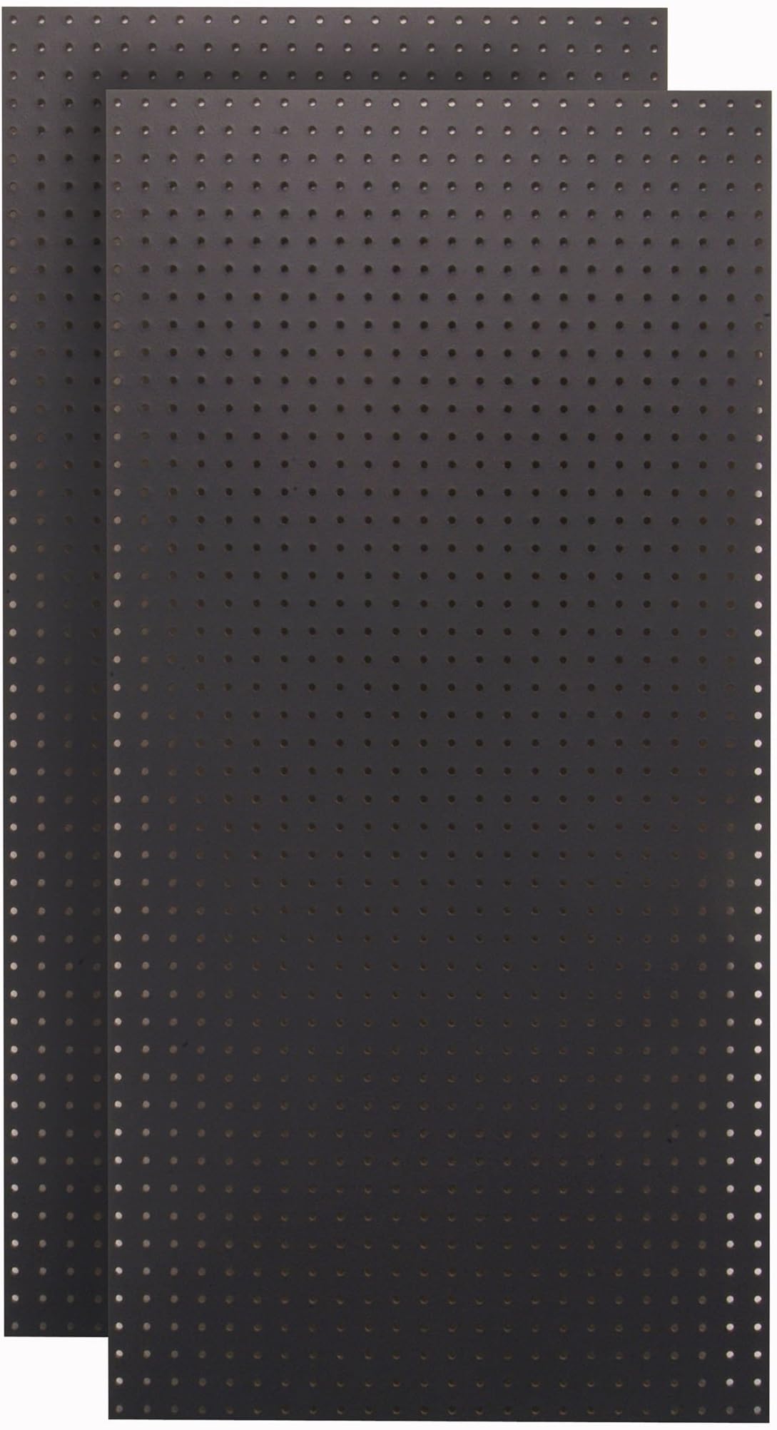 Tempered Wood Pegboard TPB-2BKF 24-Inch W x 48-Inch H x 1/4-Inch D Custom Painted Heavy Duty Round Hole Pegboards, Jet Black