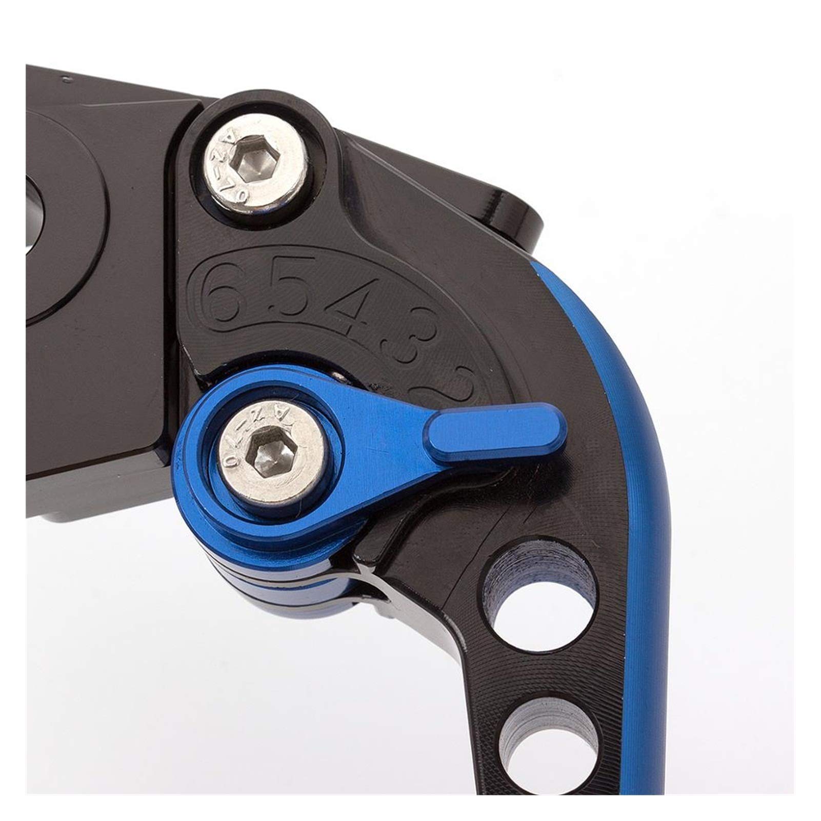 Levier d'embrayage Frein pour Y-amaha TZR 50 TZR 50 Thunderkid Court en Aluminium Mélange Couleur Réglable Moto Frein Embrayage Levier Et Poignée Poignées Ensemble Poignée Frein (Color : B)