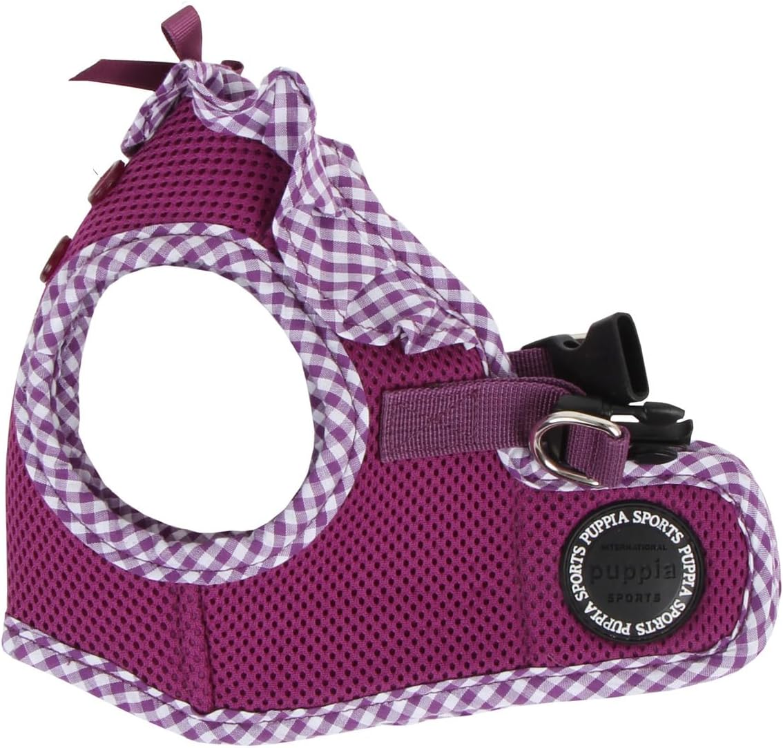 Puppia Vivien Vest Dog Harness Step-in All Season Mesh Cute No Pull No Choke Walking Training for Small Dog, Sky Blue, X-Small (Pack of 2)