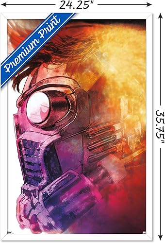 Miniatura 3 de Trends International Marvel Comics Guardianes de la Galaxia - Póster de pared con perfil de Star-Lord, 22.37 x 34.00 pulgadas, versión enmarcada en
