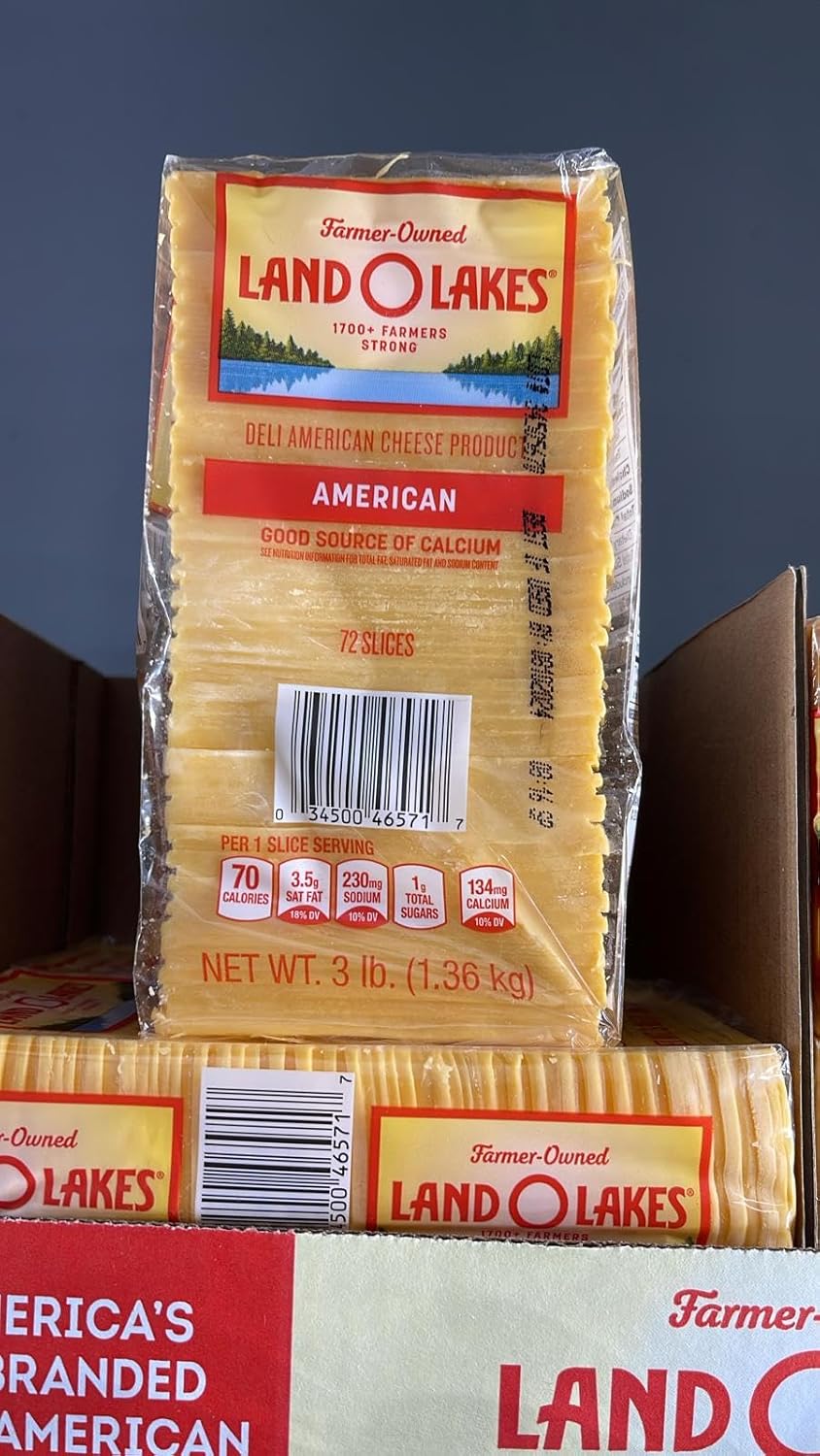 Land Sliced Yellow Deli American Cheese3lb (72 slices