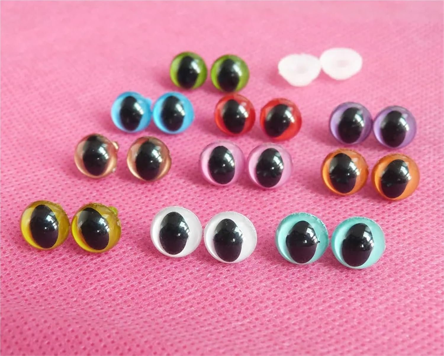 80pcs Plastic Cat Eyes Safety Eyes for Doll Making 9mm Unisex Accessories