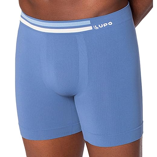 Cueca Long Leg Boxer Sem Costura Lupo Microfibra Masculina Antiassadura Alongada Ciclista Esportiva