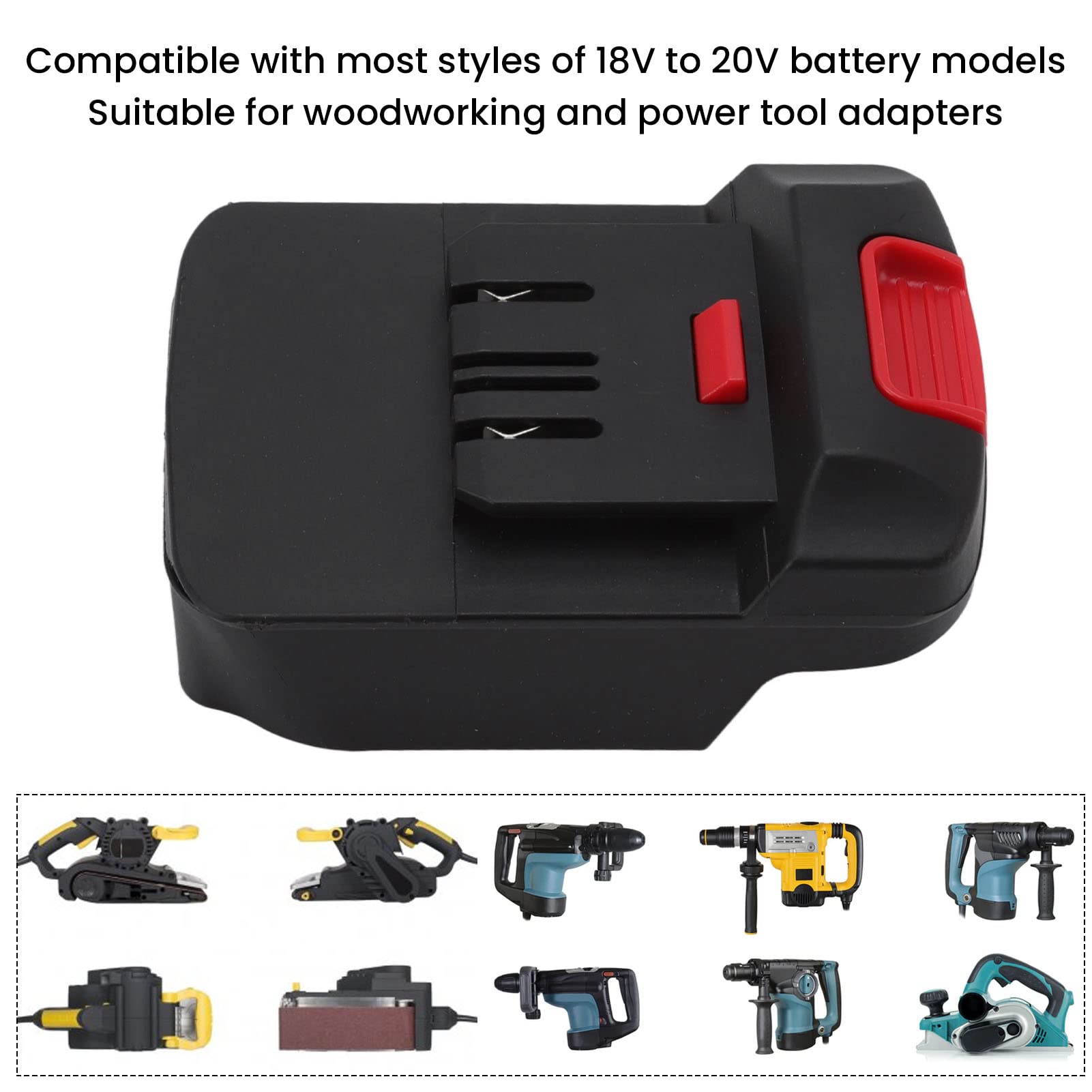 Adaptador de Batería Universal, Herramienta Convertidora de Batería Portátil Compatible con Modelos de Batería de 18 V a 20 V, Adecuada para Herramientas de Carpintería de bajo