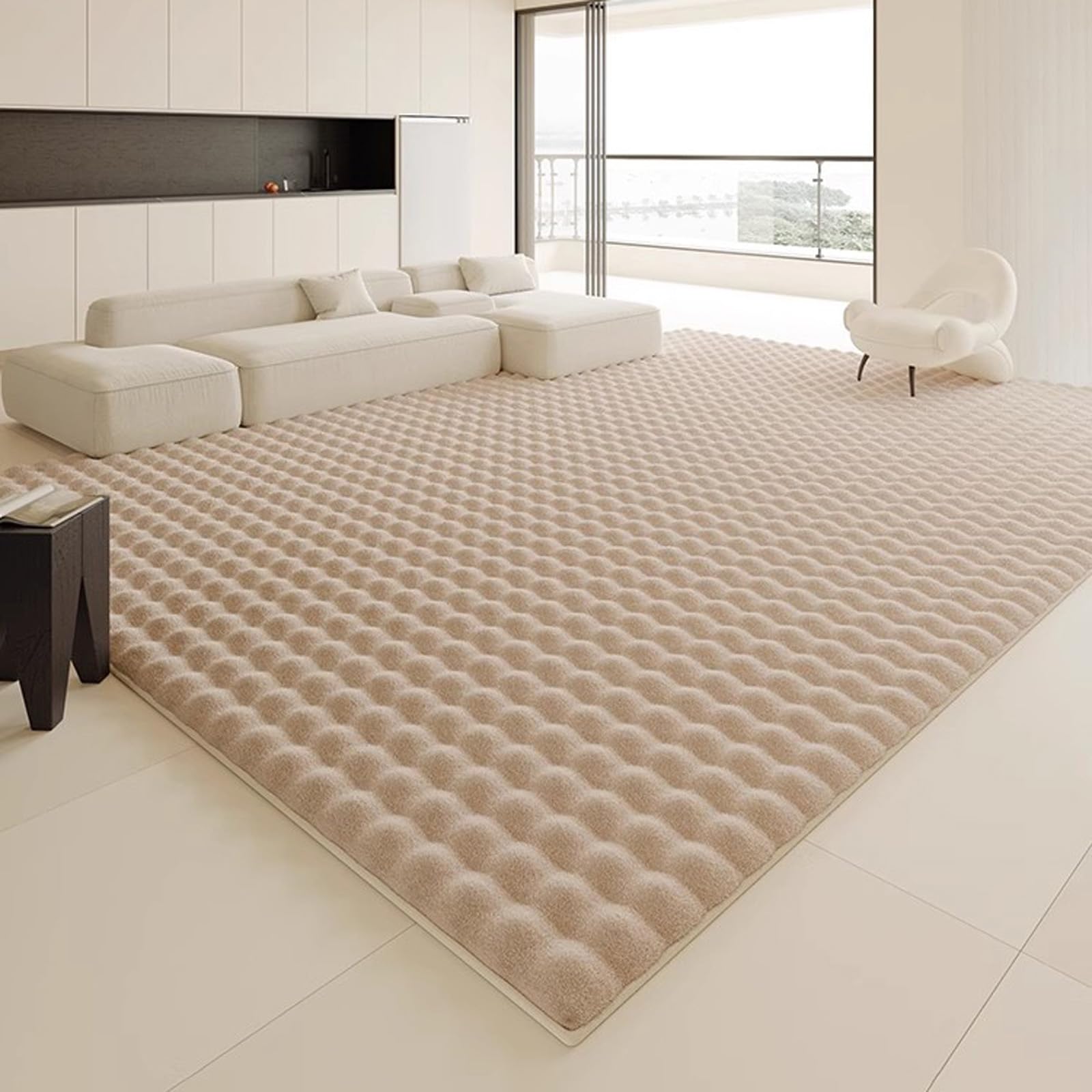 Tapis duveteux longs d'entrée et couloir antidérapant pour décoration maison