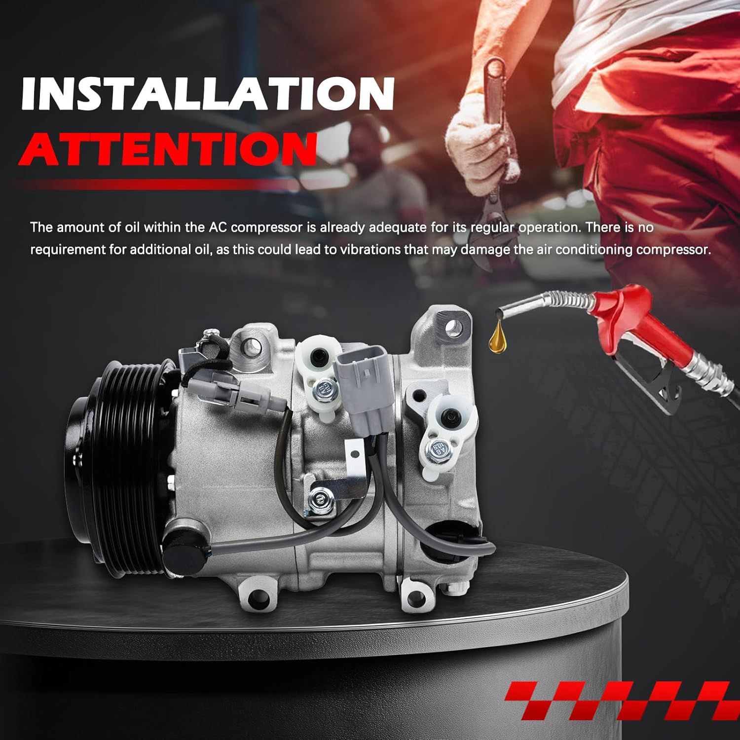 AC Compressor Fit for RX350 2007-2009 3.5L V6, A/C Air Conditioning Compressors with Clutch Replace for 158336, 883204812084, 8832048120