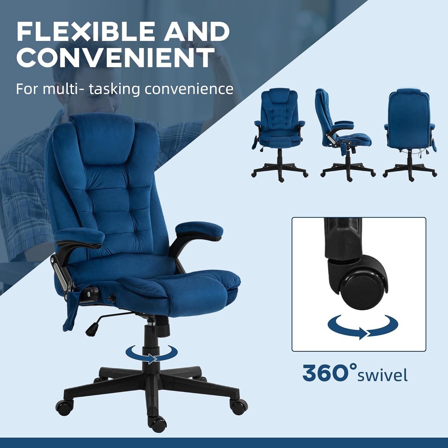 Image showing the 360 degree swivel capability of the chair