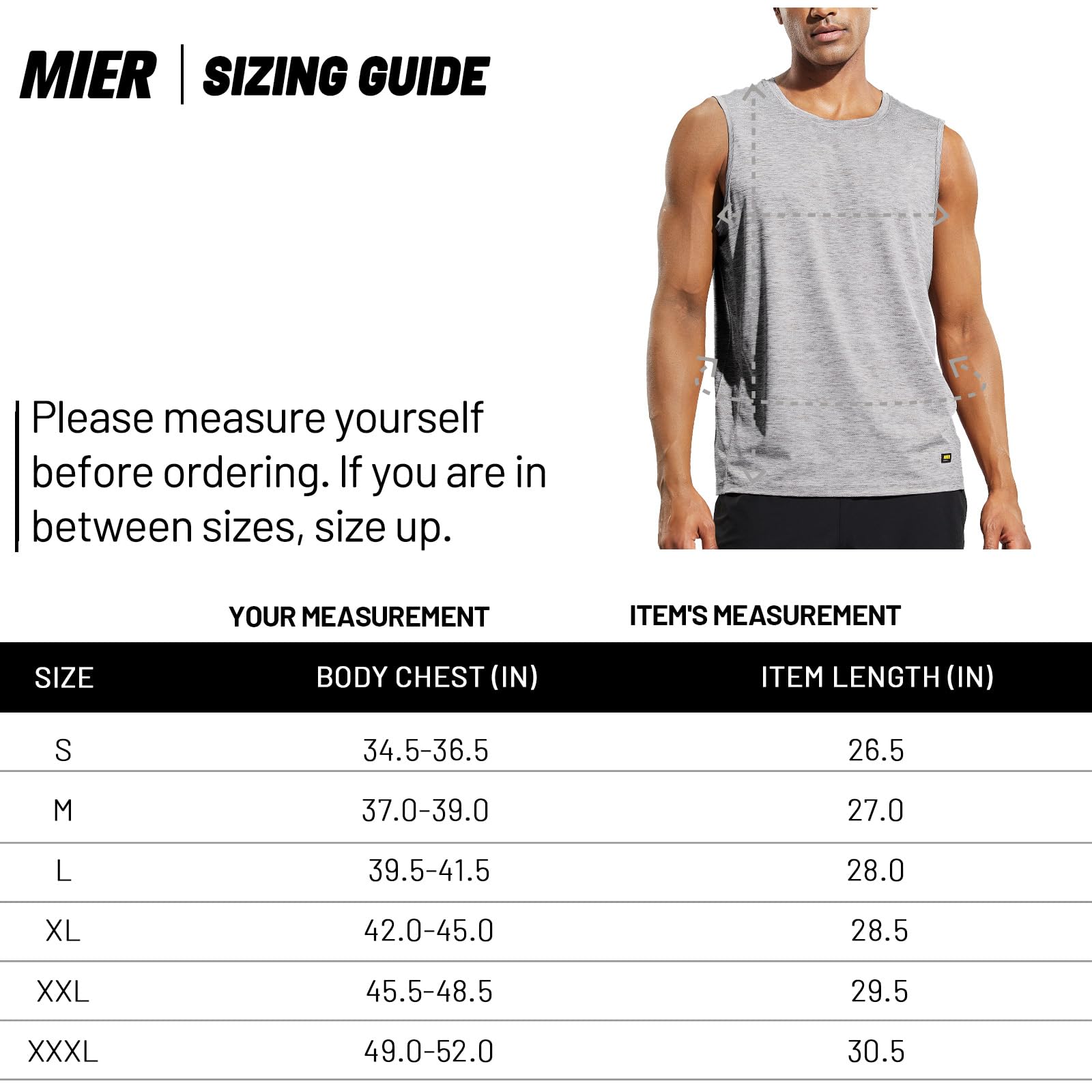 MIER Canotta da uomo senza maniche Dry Fit Training Muscle Tee Shirt per corsa, atletica, palestra, allenamento sportivo, traspirante