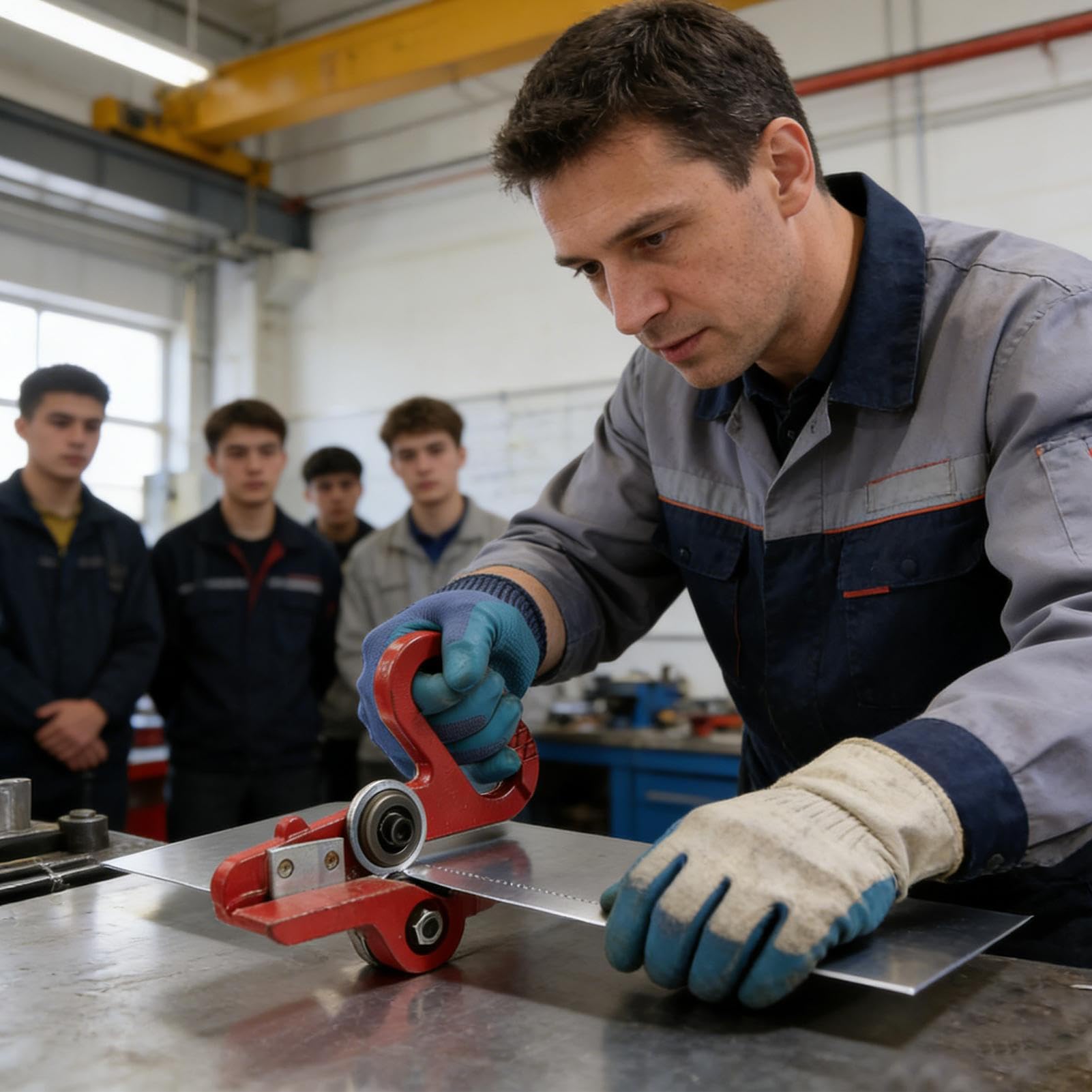 Coupe-Tôle Métallique | Coupeur de Toiture à Double Roue Manuel pour Usage Intensif | Cisailles à Métal Réglables - Pour Aluminium Acier Tôle Gainage HVAC Carton
