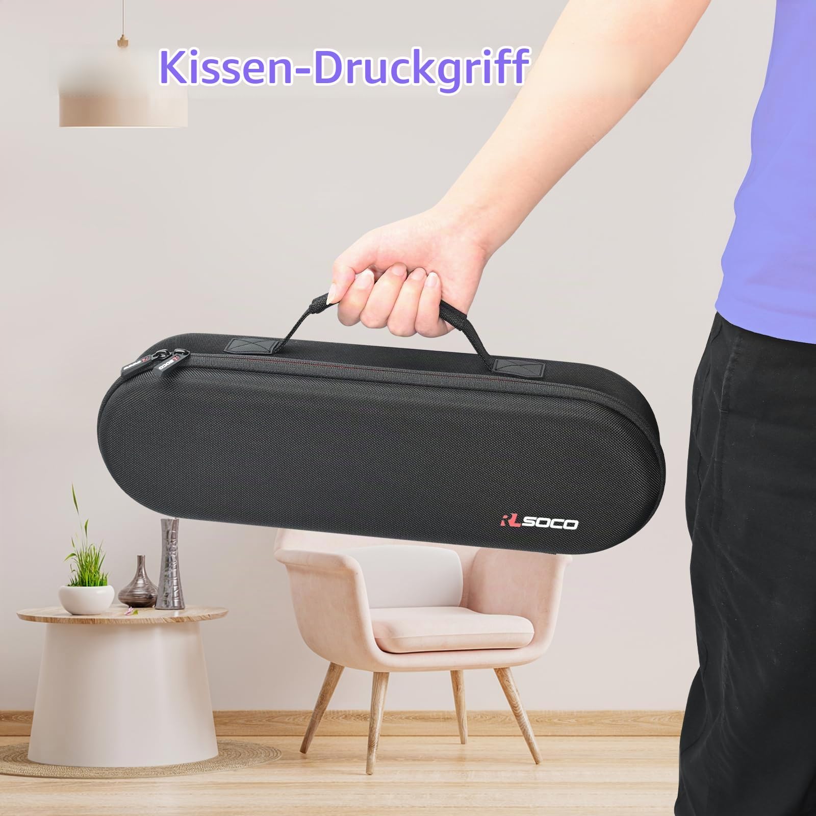 RLSOCO Tasche für Dyson Airstrait Haarglätter HT01 & Corrale Haarglätter/Corrale Straightener - Schwarz