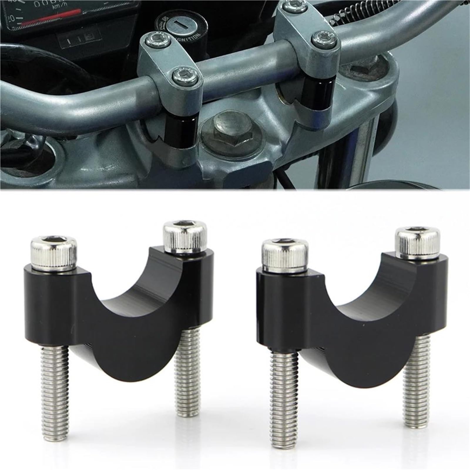 Soporte para Elevadores De Manillar De Motocicleta para Suzuki DRZ400, DRZ 400, DR-Z400E, DR-Z400S, DR-Z70, DR-Z110, DR-Z125, DR-Z250(Style 4)