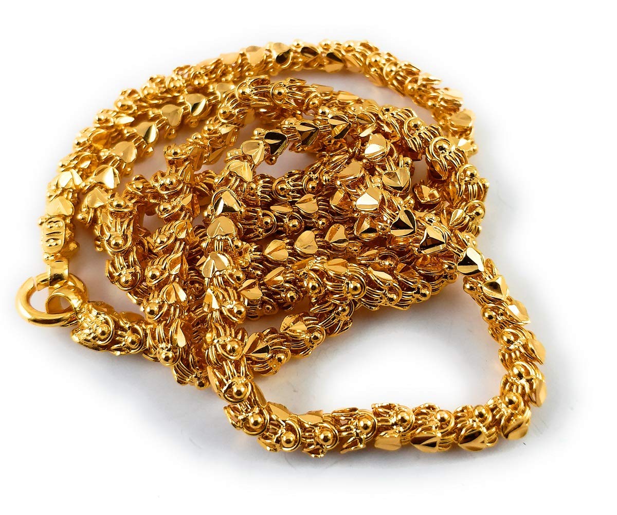 SUKRA GOLDOne Gram Micro Gold Plated Traditional Designer Chain for Women and Girls