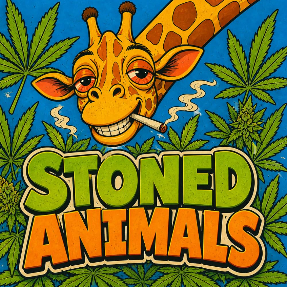 Stoned Animals Adult Coloring Book: Trippy Psychedelic Coloring Pages for Adults – Stoner Vibes, Weed-Inspired Designs for Stress Relief, Relaxation & Mindfulness