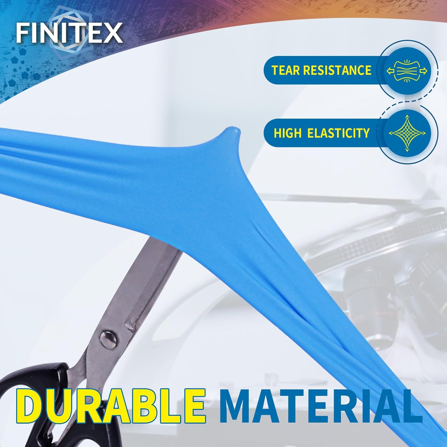 FINITEX Disposable Blue Nitrile Gloves 6mil Heavy Duty Latex-Free Glove 100PCS Cooking Food Safe Powder-Free Rubber Gloves - Image 3