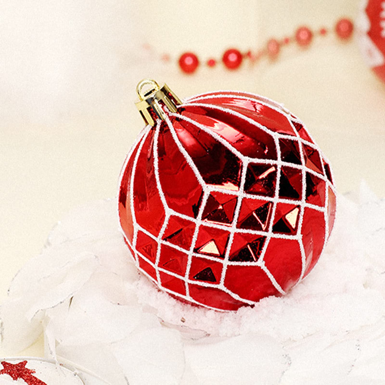 Coffret de Couleurs de Boules de Noël Peintes, 36 Pièces, Décor à Suspendre pour Arbre de Noël, Boules de Noël, Décoration d'arbre de Noël, Boules Suspendues Incassables pour